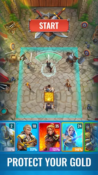 Raid & Rush - Heroes idle RPG [МОД: Деньги, Монеты и Меню MOD] Screenshot 3