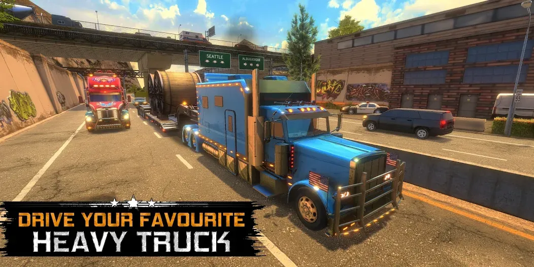Truck Simulator USA Revolution (Трак Симулятор США Революция) [МОД: Меню, Бесконечные монеты и Открытые уровни] Screenshot 1