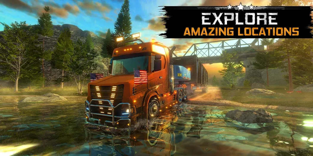 Truck Simulator USA Revolution (Трак Симулятор США Революция) [МОД: Меню, Бесконечные монеты и Открытые уровни] Screenshot 2
