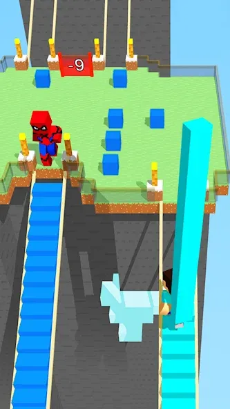Craft Bridge Race (Крафт Бридж Рейс) [МОД: Деньги, Монеты и Меню MOD] Screenshot 1