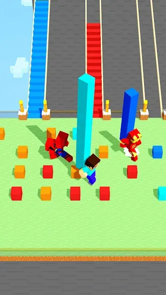 Craft Bridge Race (Крафт Бридж Рейс) [МОД: Деньги, Монеты и Меню MOD] Screenshot 2