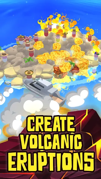 Volcano Island - Sim Game (Вулканический остров) [МОД: Много монет, Открытые уровни и Мега MOD] Screenshot 1