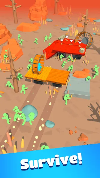 Zombie Raft (Зомби Рафт) [МОД: Много монет, Открытые уровни и Мега MOD] Screenshot 2