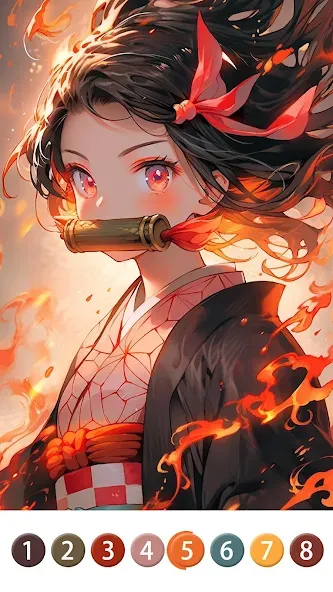 Painting Book - Anime Color [МОД: Деньги, Монеты и Меню MOD] Screenshot 1