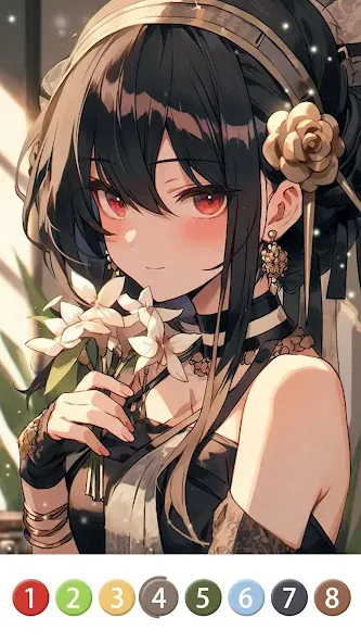 Painting Book - Anime Color [МОД: Деньги, Монеты и Меню MOD] Screenshot 3