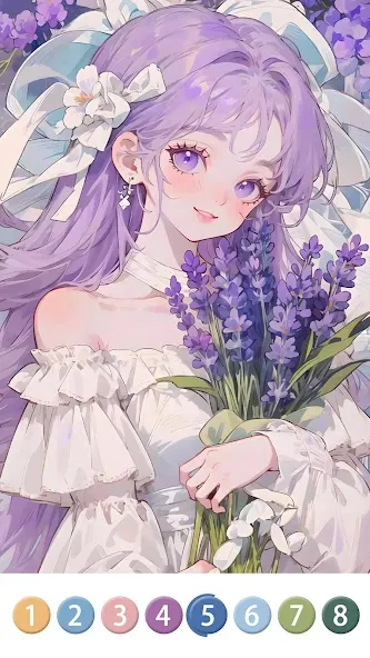 Painting Book - Anime Color [МОД: Деньги, Монеты и Меню MOD] Screenshot 4