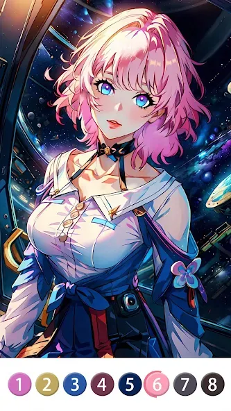 Painting Book - Anime Color [МОД: Деньги, Монеты и Меню MOD] Screenshot 5