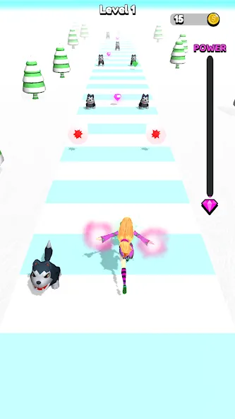 Power Girl 3D (Пауэр Герл 3Д) [МОД: Бесконечные деньги, Монеты и Мега MOD] Screenshot 3