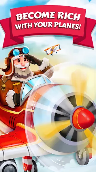 Merge Planes Idle Plane Game (Мерж Плейнс Импайр) [МОД: Меню, Бесконечные монеты и Открытые уровни] Screenshot 3