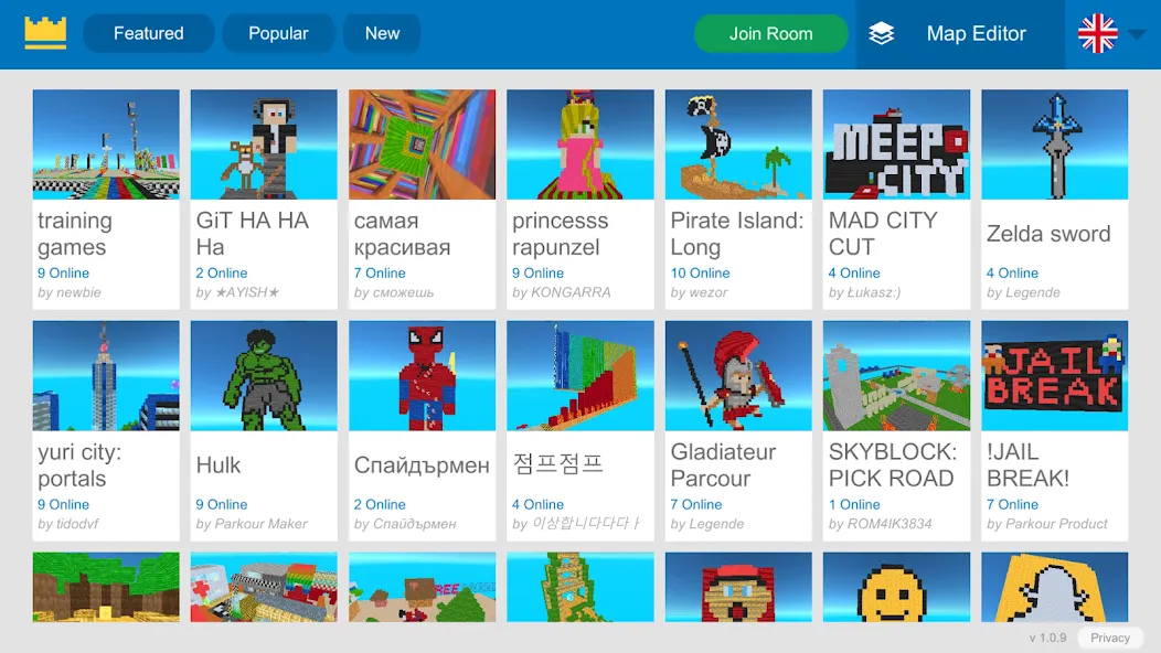 Parkour Craft: Online PvP Game (Паркур Крафт) [МОД: Много монет, Открытые уровни и Мега MOD] Screenshot 2