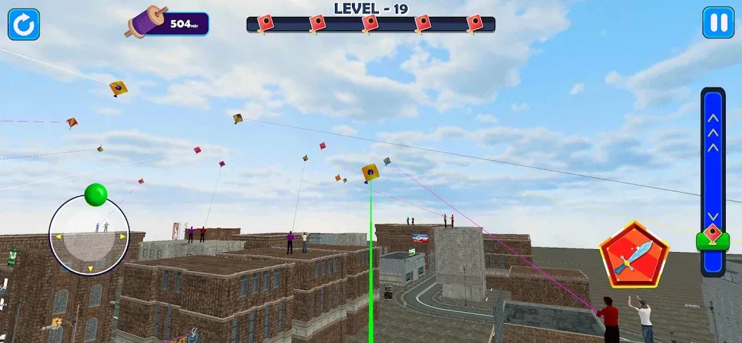 Indian Kite Flying 3D (Индийский воздушный змей 3Д) [МОД: Меню, Бесконечные монеты и Открытые уровни] Screenshot 2