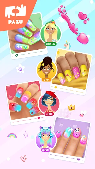 Girls Nail Salon — Kids Games [MOD: Бесконечные деньги] - Скриншот 5