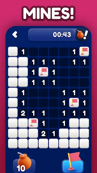 Minesweeper Bomb Mines Game (Майнсвипер разблокирует уровни Марка) [МОД: Бесконечные деньги, Монеты и Мега MOD] Screenshot 1