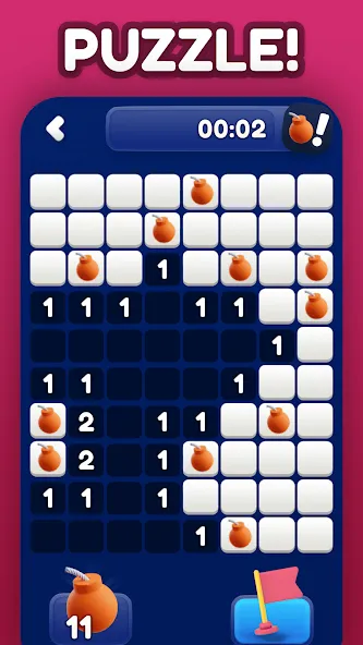 Minesweeper Bomb Mines Game (Майнсвипер разблокирует уровни Марка) [МОД: Бесконечные деньги, Монеты и Мега MOD] Screenshot 2
