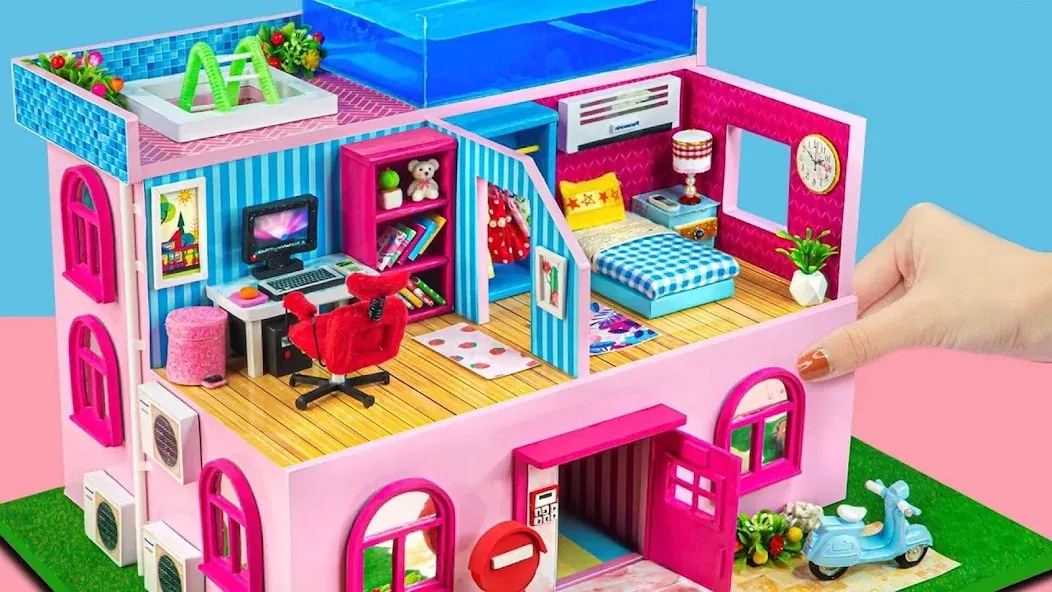 Girl Doll House Design Games (Дизайнерские игры для девочек Домик для кукол) [МОД: Меню, Бесконечные монеты и Открытые уровни] Screenshot 3