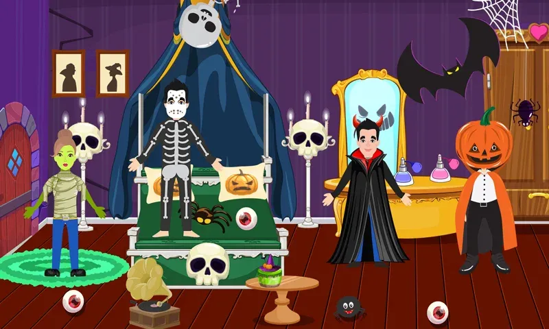 Pretend Play Halloween Party (Претендуй на Хэллоуинскую вечеринку) [МОД: Бесконечные деньги, Монеты и Мега MOD] Screenshot 3