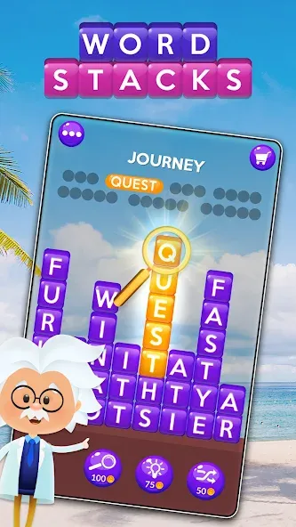 Word Stacks (Уорд Стэкс) [МОД: Много монет, Открытые уровни и Мега MOD] Screenshot 1