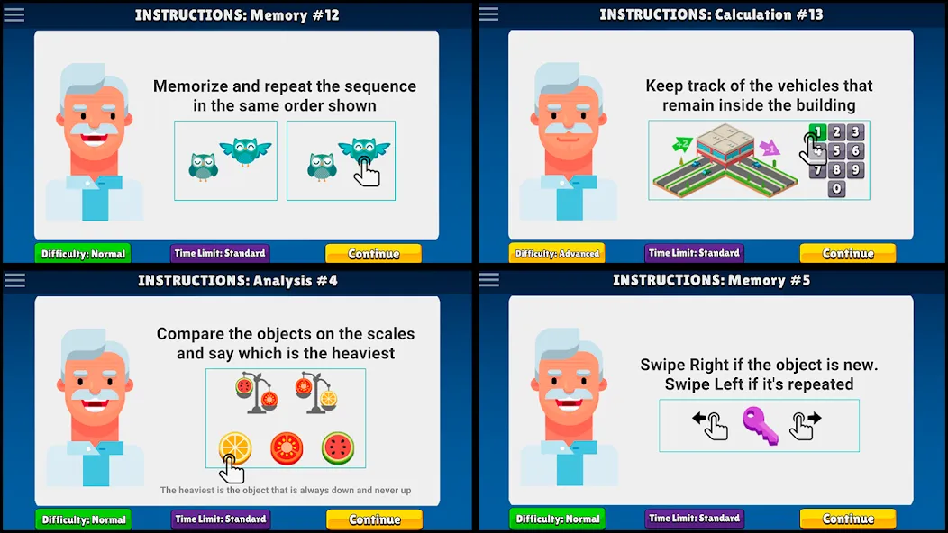 Neurobics: 60 Brain Games (Нейробика) [МОД: Меню, Бесконечные монеты и Открытые уровни] Screenshot 3