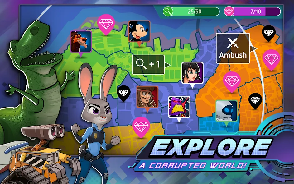 Disney Heroes: Battle Mode (Дисней Хироус) [МОД: Много монет, Открытые уровни и Мега MOD] Screenshot 5