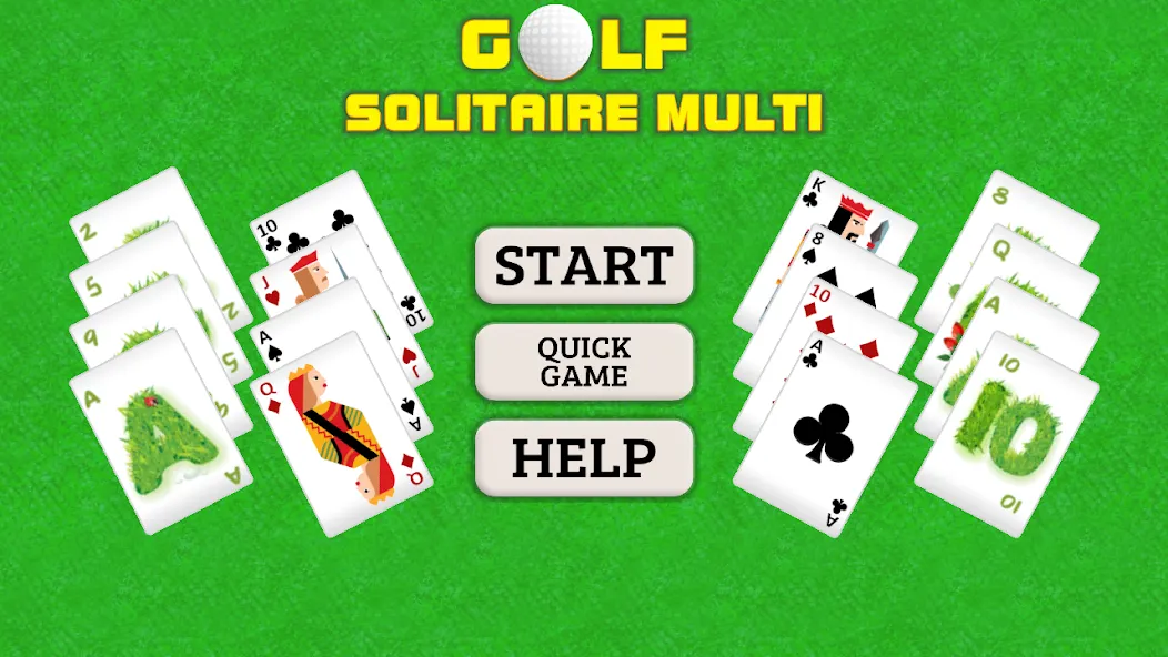 Golf Solitaire Multi CardsGame (Гольф Солитер Мульти КардсГейм) [МОД: Много монет, Открытые уровни и Мега MOD] Screenshot 1