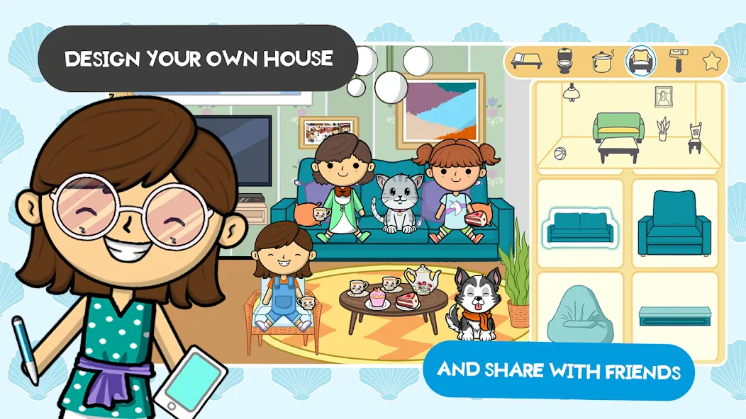 Lila's World:Create Play Learn [МОД: Много монет, Открытые уровни и Мега MOD] Screenshot 1