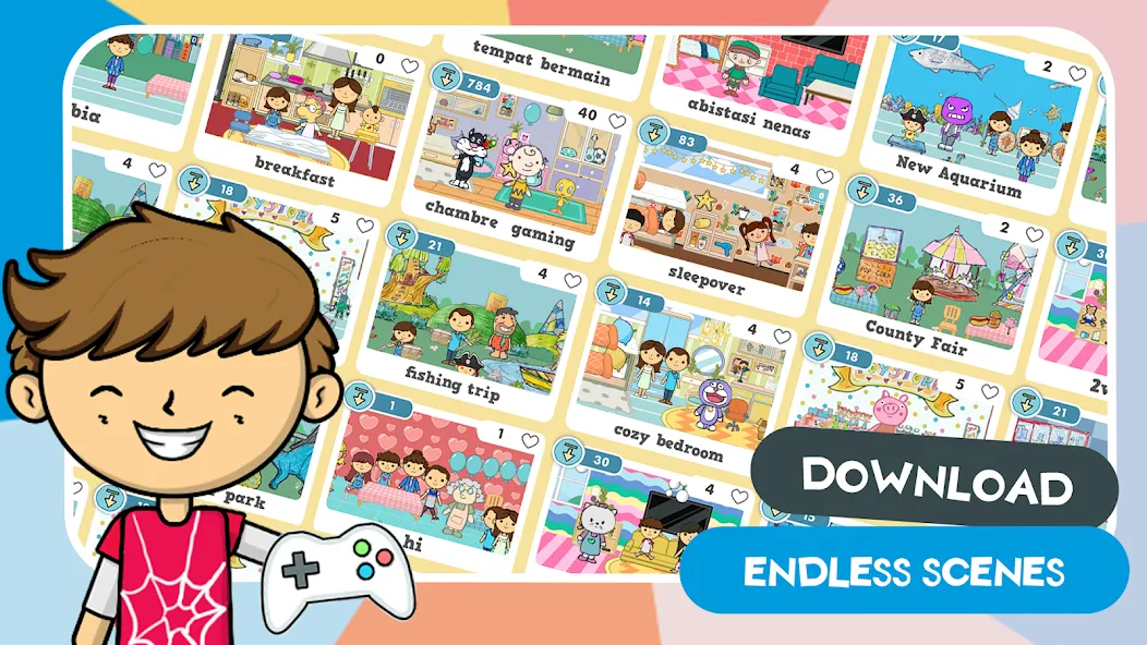 Lila's World:Create Play Learn [МОД: Много монет, Открытые уровни и Мега MOD] Screenshot 2