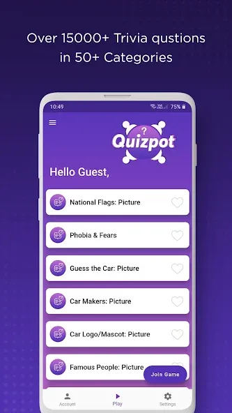 QuizPot: Group GK Quiz Trivia (КвизПот) [МОД: Бесконечные деньги, Монеты и Мега MOD] Screenshot 2