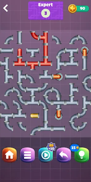 Pipe Puzzle Connect (Пайп Пазл Коннект) [МОД: Бесконечные деньги, Монеты и Мега MOD] Screenshot 1