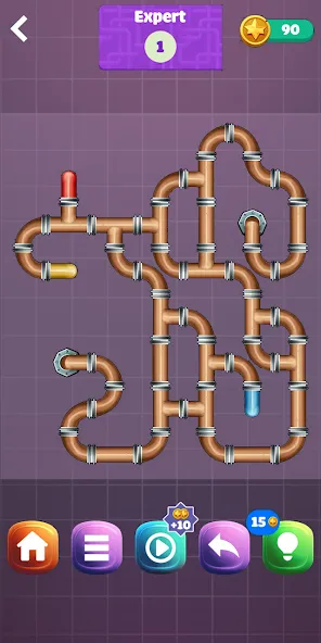 Pipe Puzzle Connect (Пайп Пазл Коннект) [МОД: Бесконечные деньги, Монеты и Мега MOD] Screenshot 4