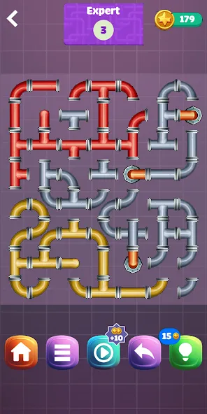Pipe Puzzle Connect (Пайп Пазл Коннект) [МОД: Бесконечные деньги, Монеты и Мега MOD] Screenshot 5