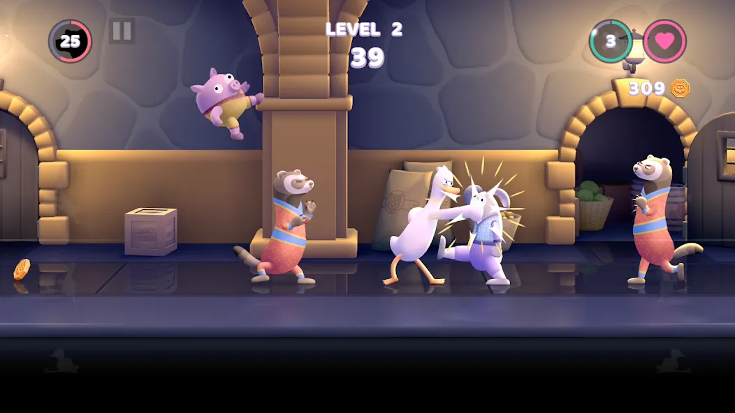 Punch Kick Duck (Панч Кик Дак) [МОД: Много денег, Монет и Все открыто] Screenshot 2