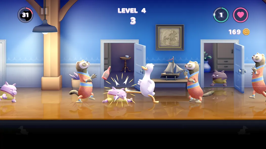 Punch Kick Duck (Панч Кик Дак) [МОД: Много денег, Монет и Все открыто] Screenshot 4