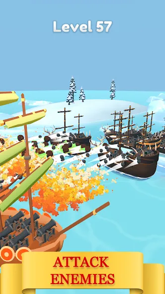 Merge Pirates (Мердж Пираты) [МОД: Меню, Бесконечные монеты и Открытые уровни] Screenshot 2