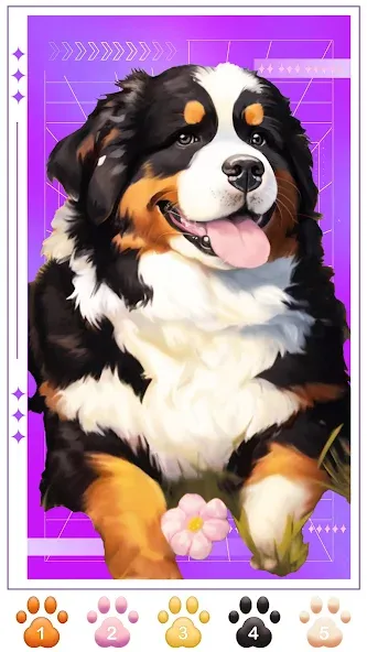 Dog Coloring, Color by number [МОД: Бесконечные деньги, Монеты и Мега MOD] Screenshot 2