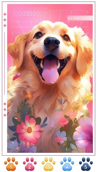 Dog Coloring, Color by number [МОД: Бесконечные деньги, Монеты и Мега MOD] Screenshot 3