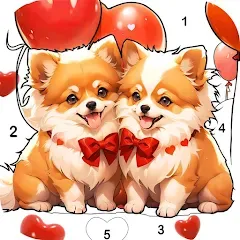 Скачать Dog Coloring, Color by number [МОД: Бесконечные деньги, Монеты и Мега MOD] | Взлом Dog Coloring, Color by number на Андроид