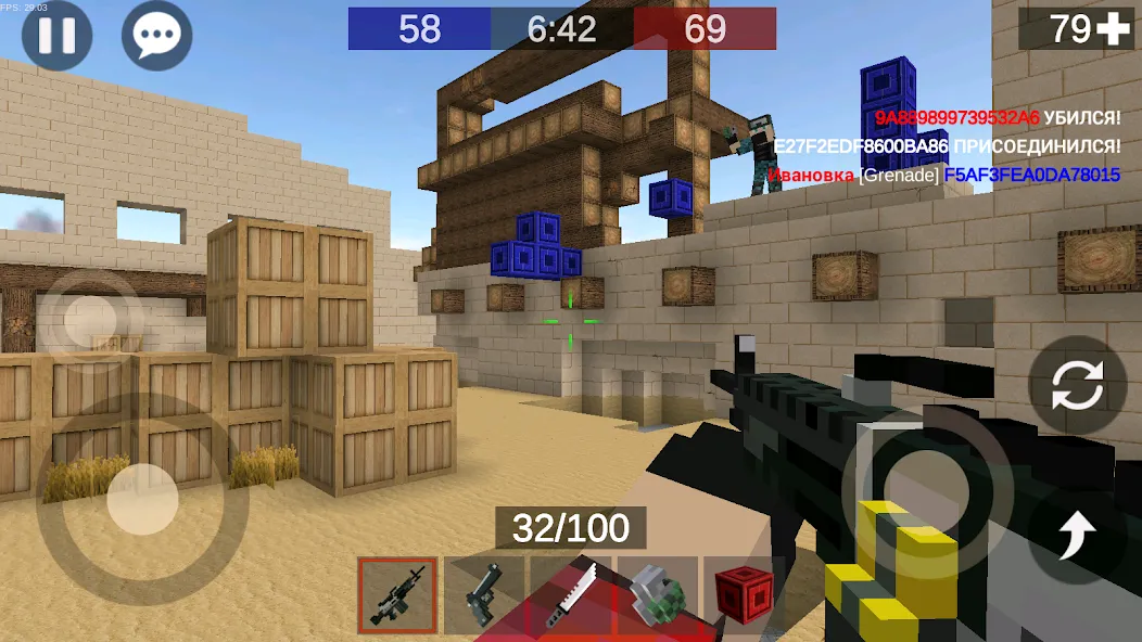Pixel Combats 2: Gun games PvP [МОД: Много монет, Открытые уровни и Мега MOD] Screenshot 1