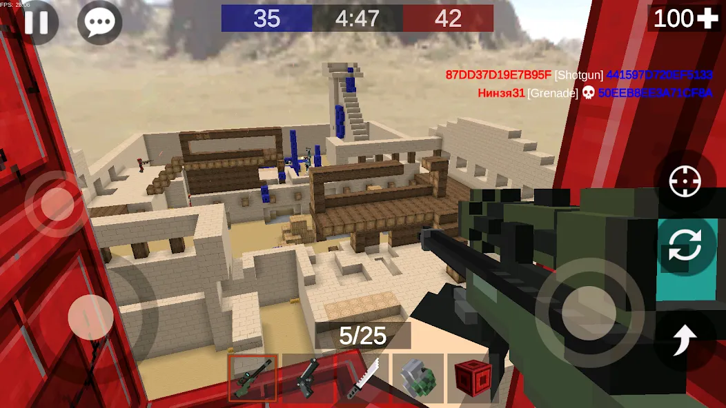 Pixel Combats 2: Gun games PvP [МОД: Много монет, Открытые уровни и Мега MOD] Screenshot 2