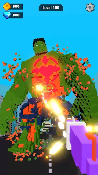 Pixel Shooting: Craft Demolish (Пиксельное стрелялка) [МОД: Деньги, Монеты и Меню MOD] Screenshot 1