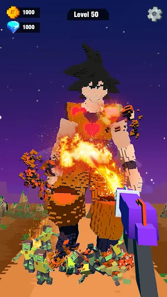 Pixel Shooting: Craft Demolish (Пиксельное стрелялка) [МОД: Деньги, Монеты и Меню MOD] Screenshot 4