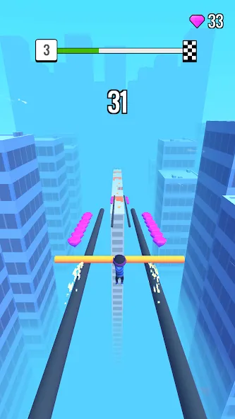Roof Rails (Руф Рейлс) [МОД: Меню, Бесконечные монеты и Открытые уровни] Screenshot 2