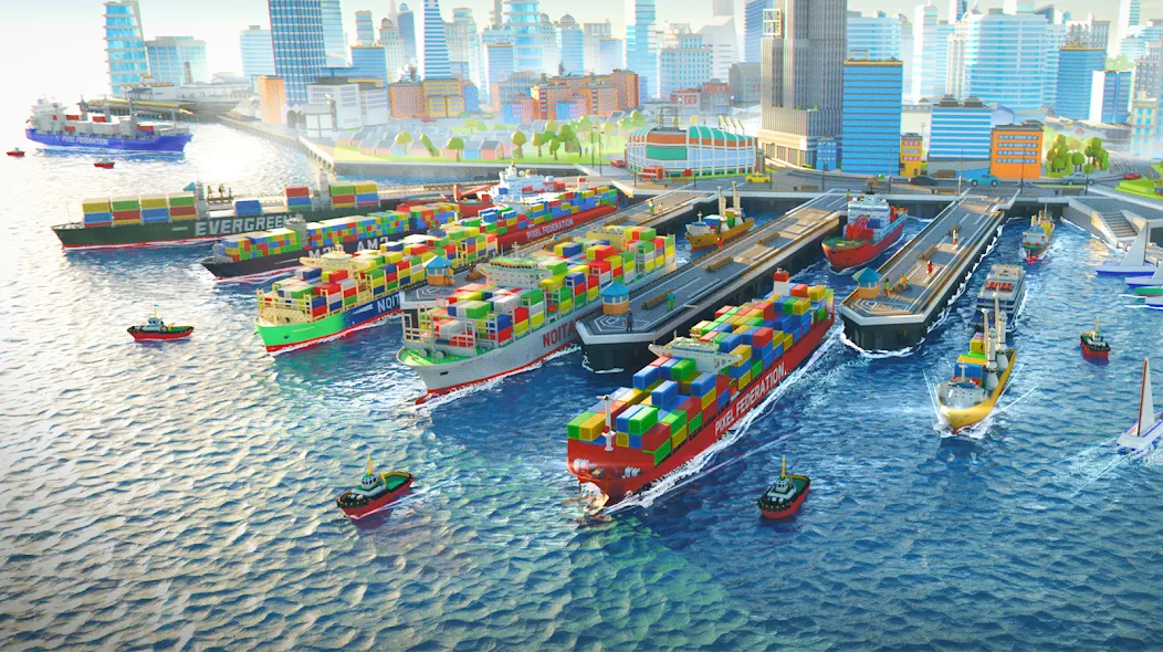 Port City: Ship Tycoon (Порт Сити) [МОД: Бесконечные деньги, Монеты и Мега MOD] Screenshot 2