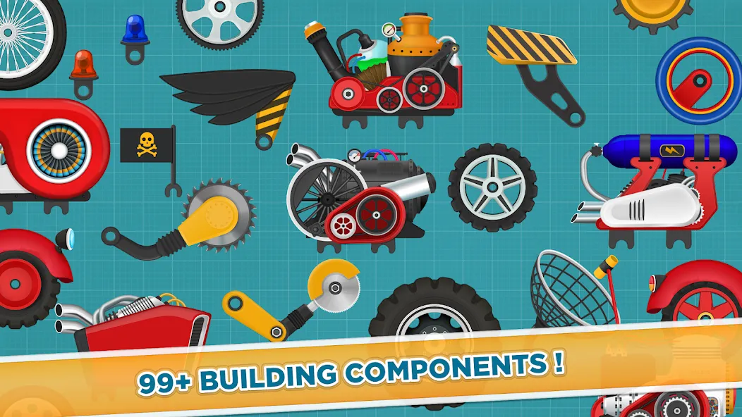 Car Builder & Racing for Kids [МОД: Меню, Бесконечные монеты и Открытые уровни] Screenshot 5