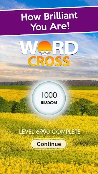 Word Cross: Crossy Word Search (Уорд Кросс) [МОД: Все открыто, Дополнительные деньги и Меню MOD] Screenshot 1