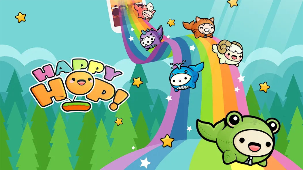 Happy Hop: Kawaii Jump (Хэппи Хоп) [МОД: Много монет, Открытые уровни и Мега MOD] Screenshot 1