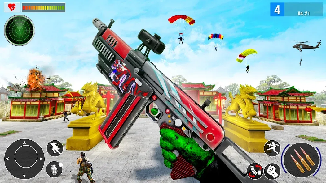 Real Commando Secret Mission (Реальная команда секретной миссии) [МОД: Меню, Бесконечные монеты и Открытые уровни] Screenshot 1