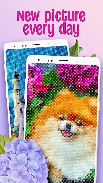 Cross-Stitch: Coloring Book (Кросс) [MOD: Mega Mod/Меню] - Скриншот 3