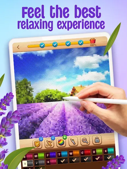 Cross-Stitch: Coloring Book (Кросс) [MOD: Mega Mod/Меню] - Скриншот 5