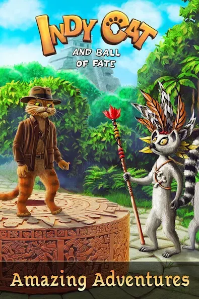 Indy Cat: Match 3 Adventure [МОД: Деньги, Монеты и Меню MOD] Screenshot 3