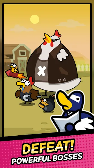 Duck vs Chicken : Idle Defense (Дак против Чикен) [МОД: Много денег, Монет и Все открыто] Screenshot 4